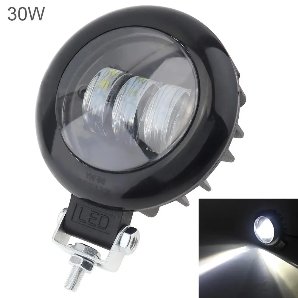 

30W 6000K 8000LM Circular Waterproof Car Auto LED Work Light for Off-Road Suv Boat 4X4 Jeep JK 4Wd Truck Car