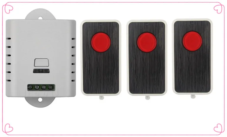 

AC85V 110V 120V 220V 250V RF Remote Control Switch System 3X Transmitter + 1 X Receiver 1ch relay smart home z-wave 315/433 MHZ
