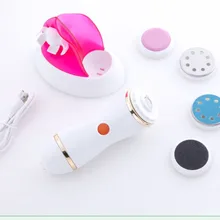 Электрический шлифовальный станок для ног usb зарядное устройство для педикюра go dead skin устройство для ухода за стопами Водонепроницаемый 4 сменные головки 2 шестерни