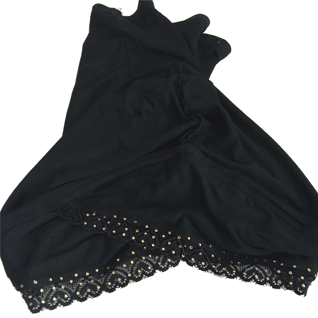 Fashion Black Modal Full Cover Wrap Muslim Hijab Caps Head Scarf Women Accessory