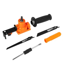 Portable Reciprocating Home DIY Reciprocating Saw Kit Attachment Electric Drill Into For Wood Metal Cutting 12v tc hand reciprocating saw ideal for diy cutting wood or plastic plate