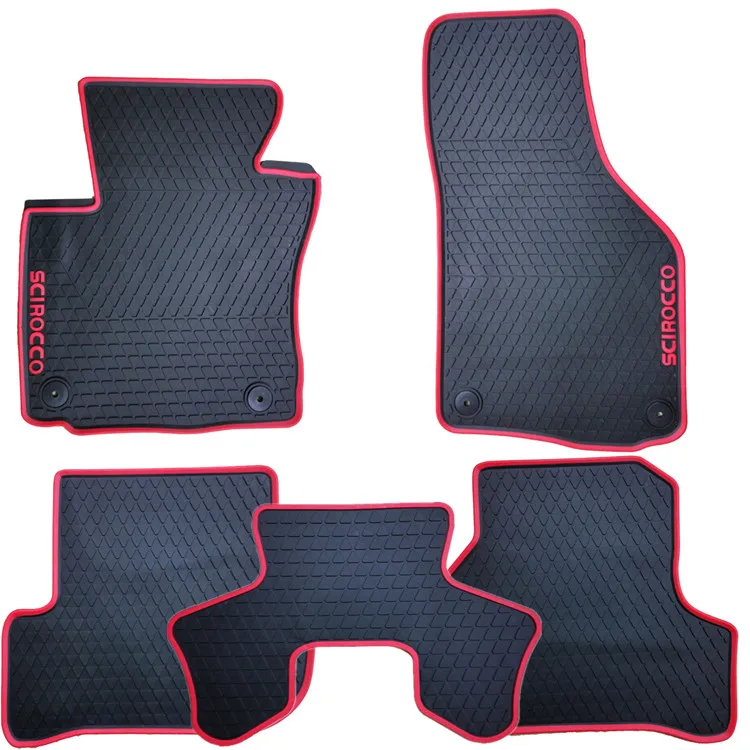 waterproof anti skip no odor green latex durable carpets special rubber car floor mats for