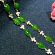 Благородные женские Ретро тайское модное серебро Для женщин S925 стерлингового серебра подвескаиз Натурального Камня Браслет из яшмы