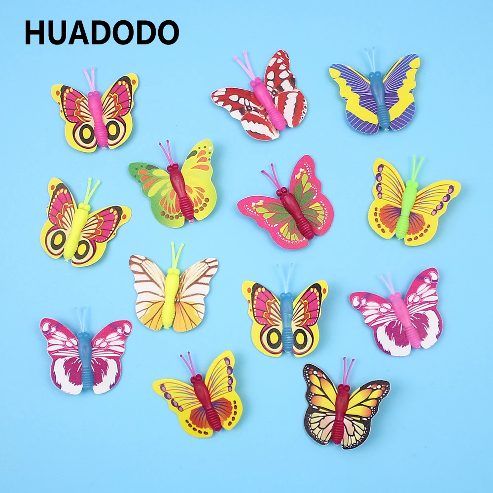 HUADODO 20 штук разноцветные Искусственные бабочки моделирование 3D для украшения