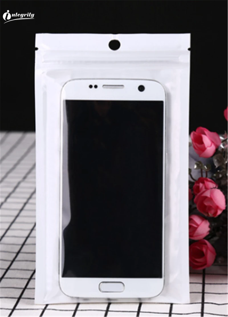 

INTEGRITY 5000ps/lot 15*21cm Clear+white Self Seal Zipper Plastic Retail Packaging Storage Bag Zip Lock plastic Bag W/ Hang Hole