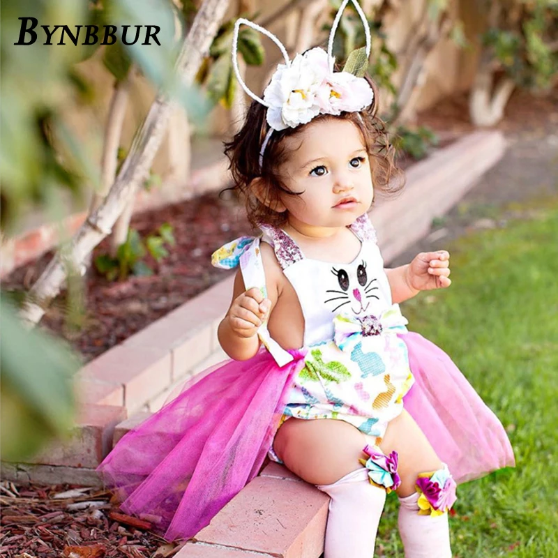 Bynbbur Cartoon Print Mesh Patchwork Ruffles Princess Dress Girls Sequin Party Dress Cute Baby Kid Girls Dress 2019 Summer New