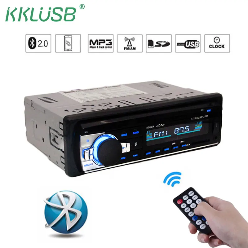 Автомобильное радио 1 din jsd520 12V bluetooth стерео в-тире FM usb aux Вход mp3 WMA авто плеер oto