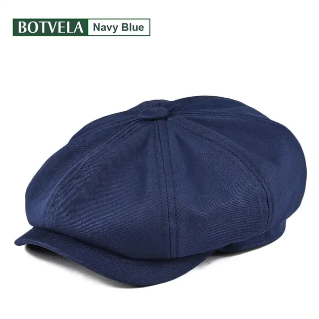 blue newsboy cap