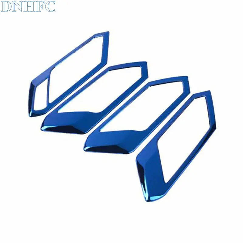 

DNHFC 4 PCS/SET Car interior handle decoration sequin 3D car sticker For Volkswagen T-ROC TROC LHD 2017 2018 Accessories