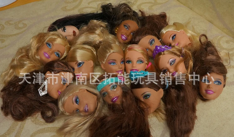 DIY Toy Accessories 10pcs Original Heads For Barbie Dolls Birthday Gifts Mix-Style Free Shipping | Игрушки и хобби