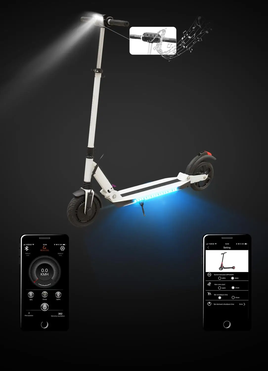 Discount SUPERTEFF EW4 Pro folding kugoo App electric scooter 8 inch tires LED light e scooter with Bluetooth music 36V 350W 1 Discount SUPERTEFF EW4 Pro folding kugoo App electric scooter 8 inch tires LED light e scooter with Bluetooth music 36V 350W 1