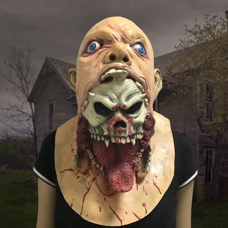 

Halloween Horror Mask Scared Party Toys Walking Dead Haunted Escape Bloody Scary Head Cover Makeup Event Festive Accessories