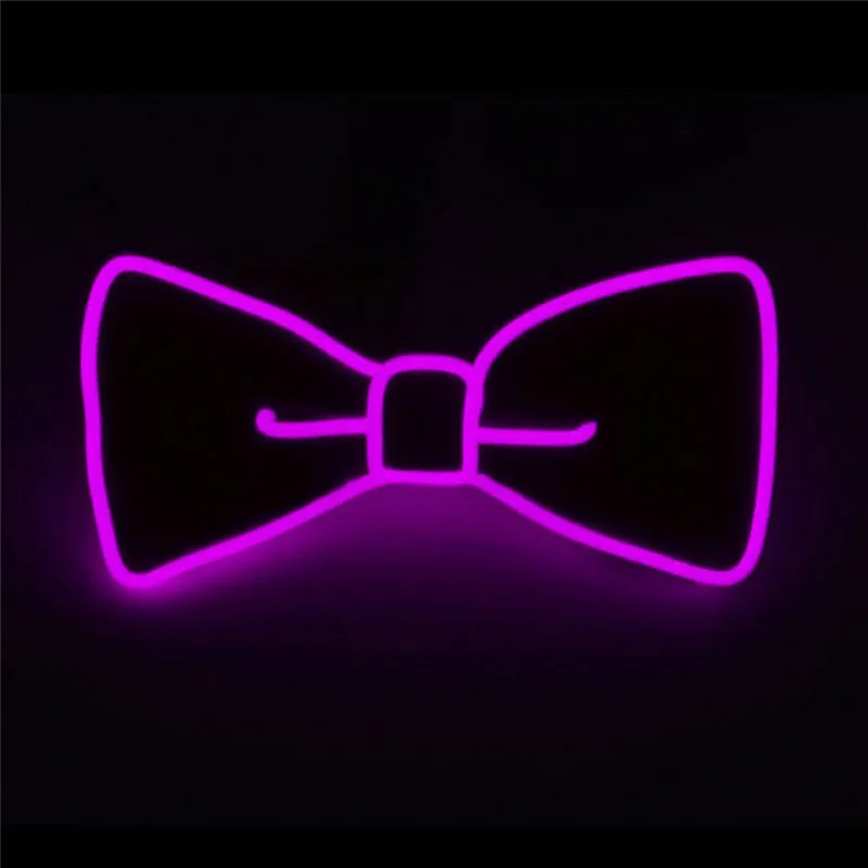 Дизайн, вечерние, декоративные, светящиеся галстуки-бабочки, мигающий, светящийся, EL Wire, светодиодный галстук-бабочка, освещение, подарок, праздничные, вечерние принадлежности - Цвет: C