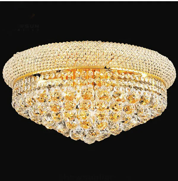 Crystal Ceiling Light Fixture Gold Ceiling Light Lighting Lamp Flush Mount Guaranteed 100%+Free
