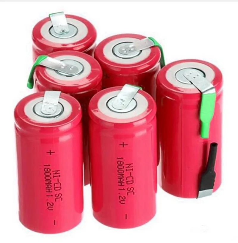 

SC 18650 battery subc battery rechargeable nicd battery replacement 1.2 v accumulator 1800 mah power bank