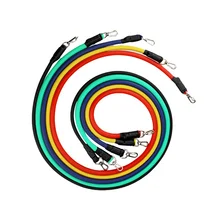 11 шт./компл. мягкая Training Йога BeltsTubes тянуть веревку резиновые эспандер резинки фитнес с мешком