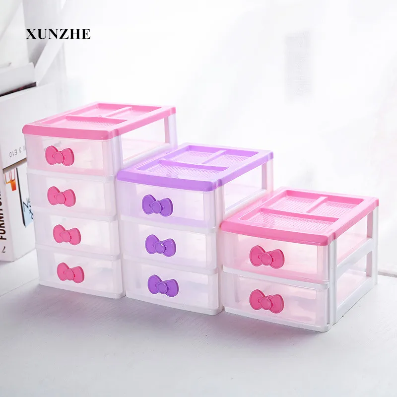  XUNZHE Plastic Multilayer Storage Box Jewelry Makeup Organizer Office Sundries Cosmetic Drawer Cont