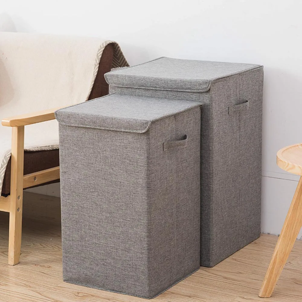 Cotton Laundry Basket With Cover Bathroom Large Bathroom Laundry Basket