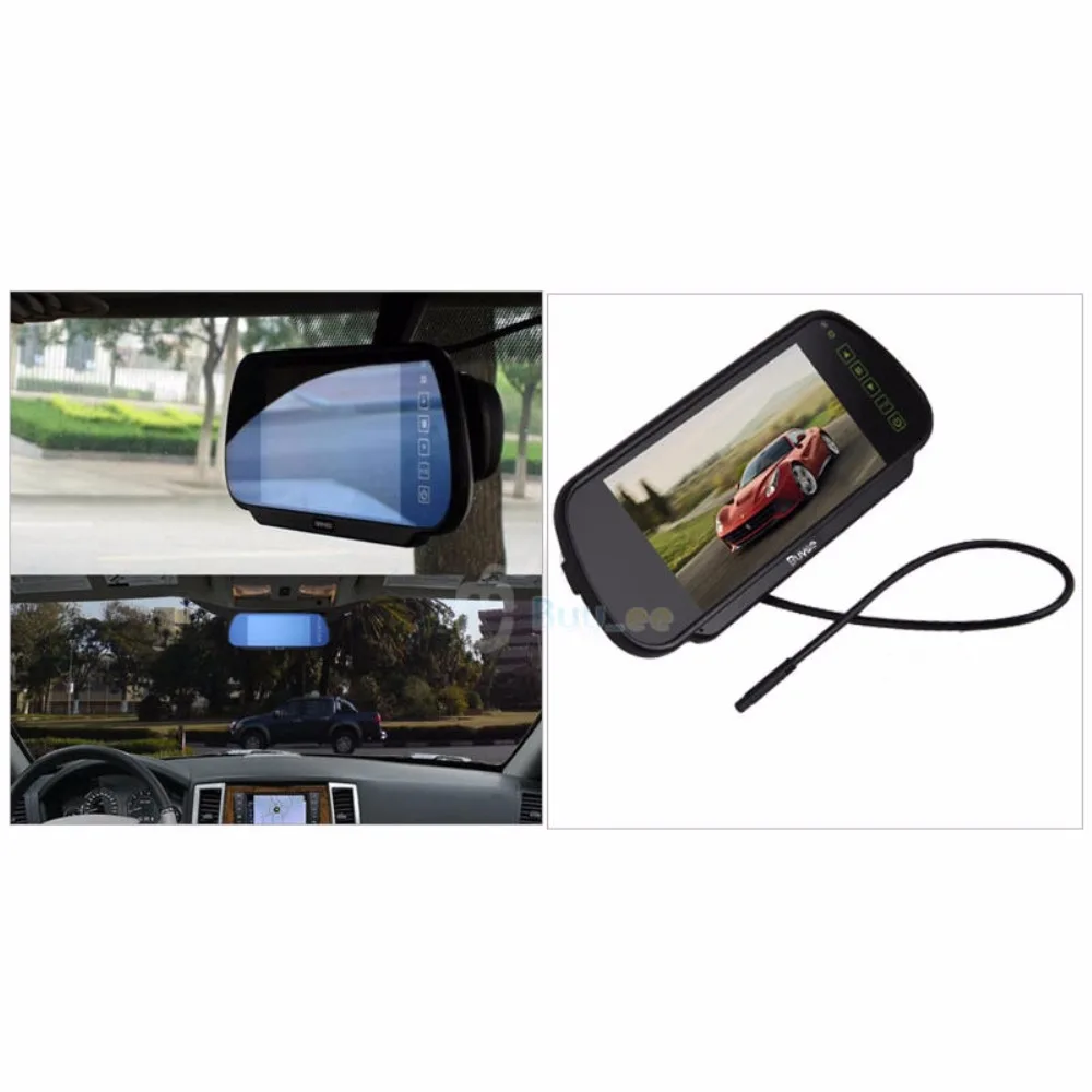 Buyee беспроводной HD 7 дюймов цветной TFT lcd Автомобильный зеркальный монитор для заднего вида дисплей монитор парковки заднего вида камера заднего вида монитор