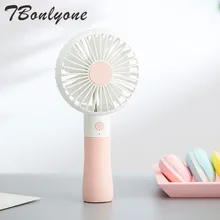 TBonlyone 1200 мАч 2 Скорость макароны Батарея приведенный в действие вентилятор Ручной Портативный вентилятор для Дома Офиса улицы настольный мини вентилятор без подсветки