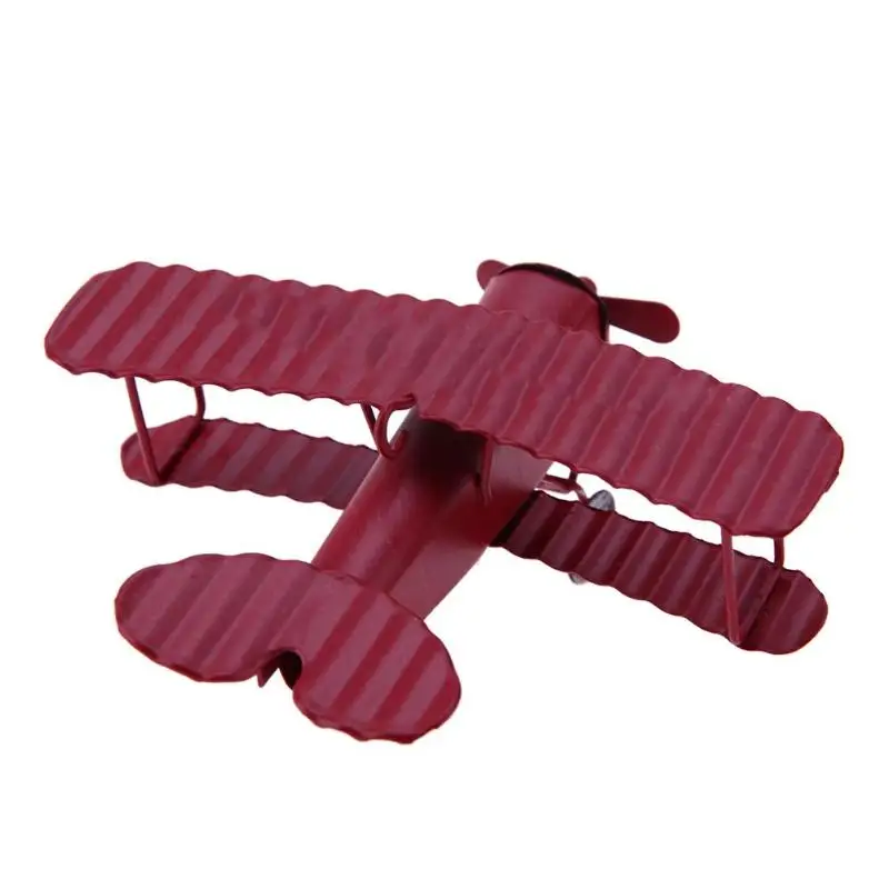 Винтажная металлическая модель самолета Модель самолета планер модель самолета - Цвет: Красный
