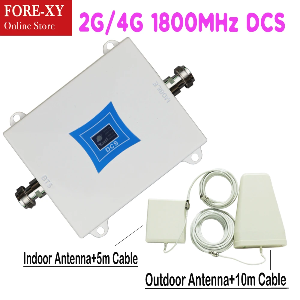 

DCS 1800MHz Single Band Booster 2G 4G Repeater Signal Amplifier cellular signal booster 4g for mobile phone antenna booster