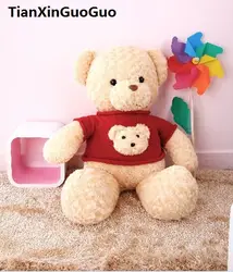 Новое поступление мультфильм мишки плюшевые игрушки большой 60 см мягкий медведь кукла одета медведь голову свитер, подушка подарок на день