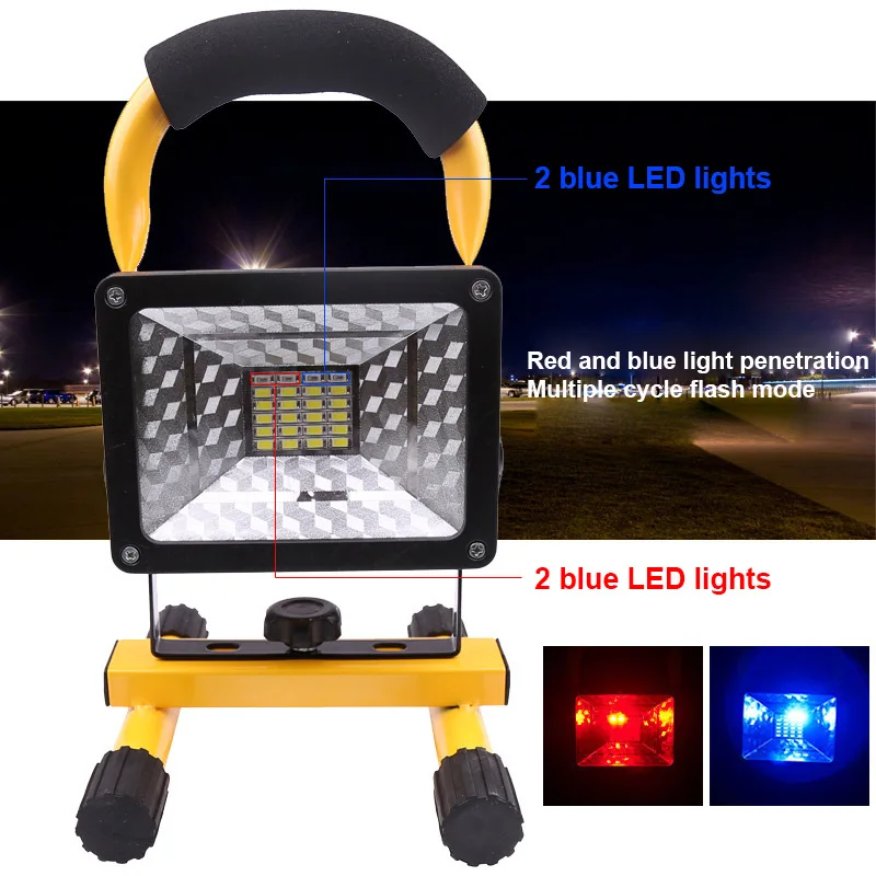 

Rechargeable Portable LED Floodlight 30W Security Outdoor Work Light Lamp JDH99