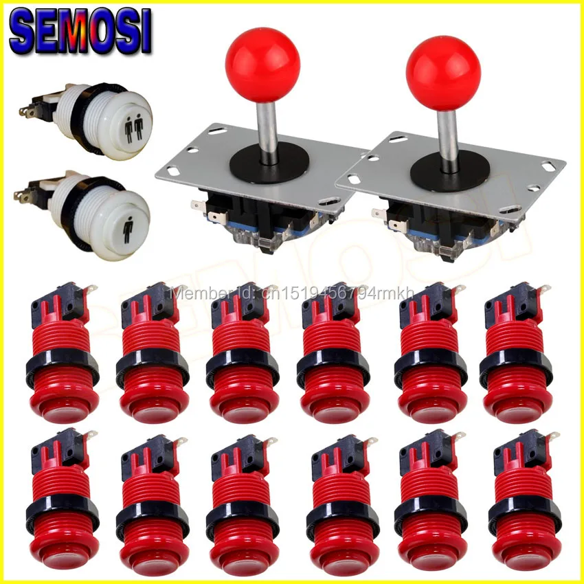 

Jamma Joystick Buttons Kit with Sanwa Joysticks Arcade Push Buttons with Microswitches for Arcade Replacement DIY Set Kit