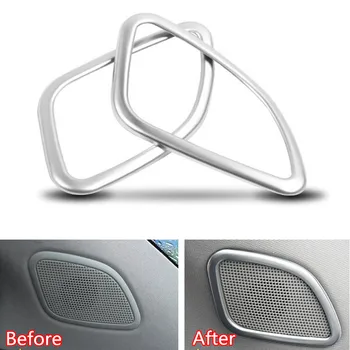 

YAQUICKA 2Pcs/set Car Front Door Stereo Speaker Ring Frame Cover Sticker Styling For Nissan Murano 2015 Car-covers Accessory