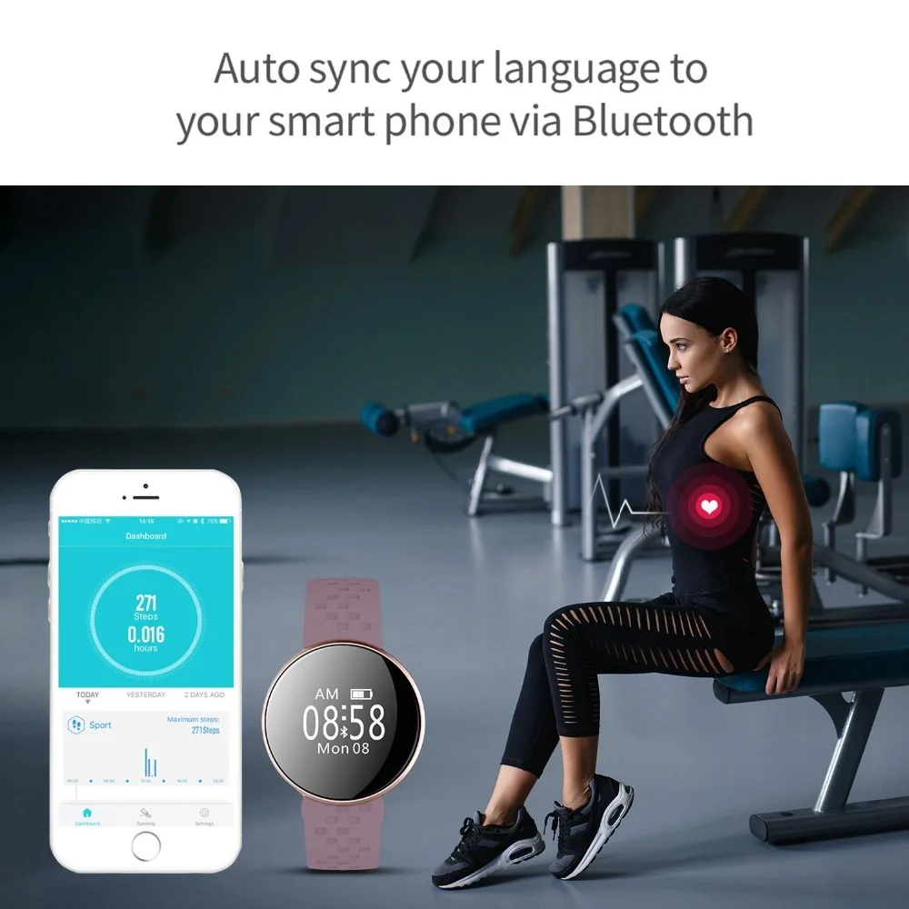Bozlun Women Sport Smart Watch Reminder Woman's Fashion Clock Smart Watches Calorie Female Top Brand Smartwatch reloj mujer B16