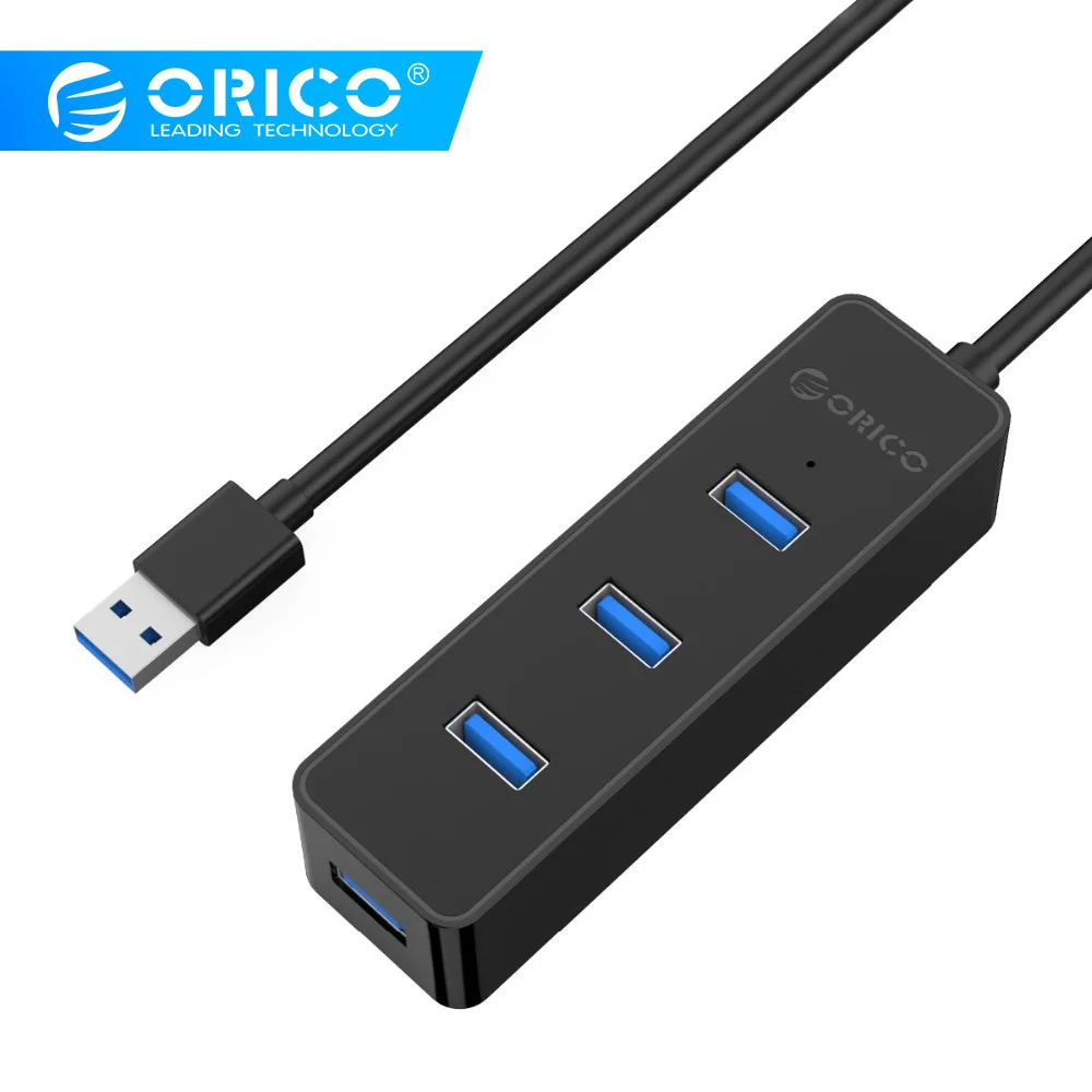 ORICO W5PH4-U3 USB 3,0 4 порта концентратор 5 Гбит/с высокая скорость для ноутбука компьютера телефона планшета ультрабук с чипсетами Vl812 черный/белый