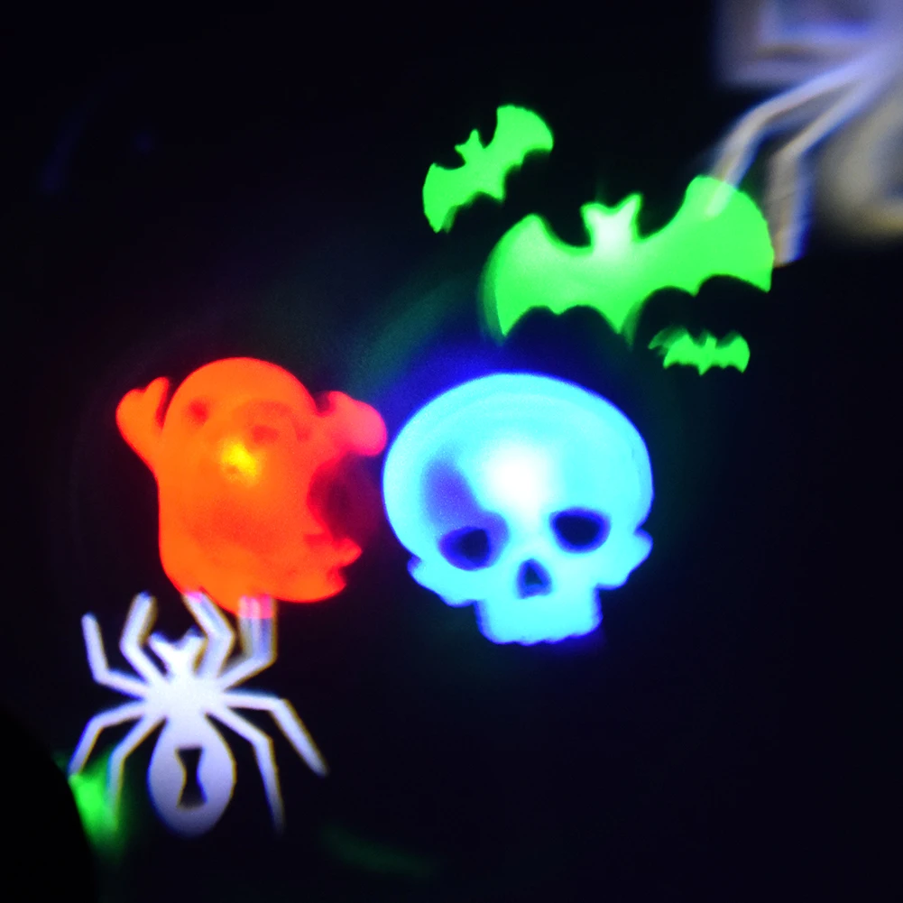 Рождественский светодиодный лазерный пейзаж лазерный проектор анимационный эффект внутренний прожектор для Хэллоуина 4 узора