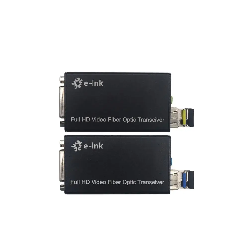 Mini 1080P DVI to Fiber Optic Converter Single Mode with External Stereo Audio 4