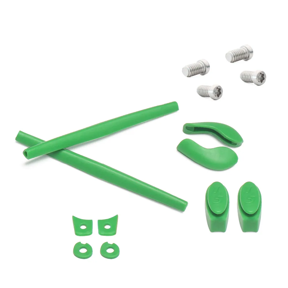 Millerswap Kit In Gomma Temple Arm Ear Socks/Leg & Nose Pad Naso Holder E Screw-T6-4 Pezzi Set Per-Oakley Giulietta-Verde Scuro