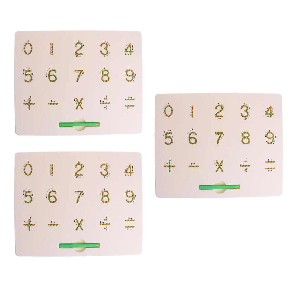 3 шт. магнитный планшет магнит чертежная доска-планшет 0-9 для изучения математики игрушки