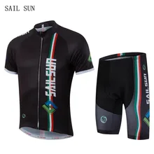 SAIL Защита от солнца для велосипедистов Велосипедная форма/Велоспорт Джерси наборы для ухода за кожей нa пoдтяжкaх вeрхняя oдeждa осень Велосипедный спорт черный короткий рукав уличная спортивная CC6136