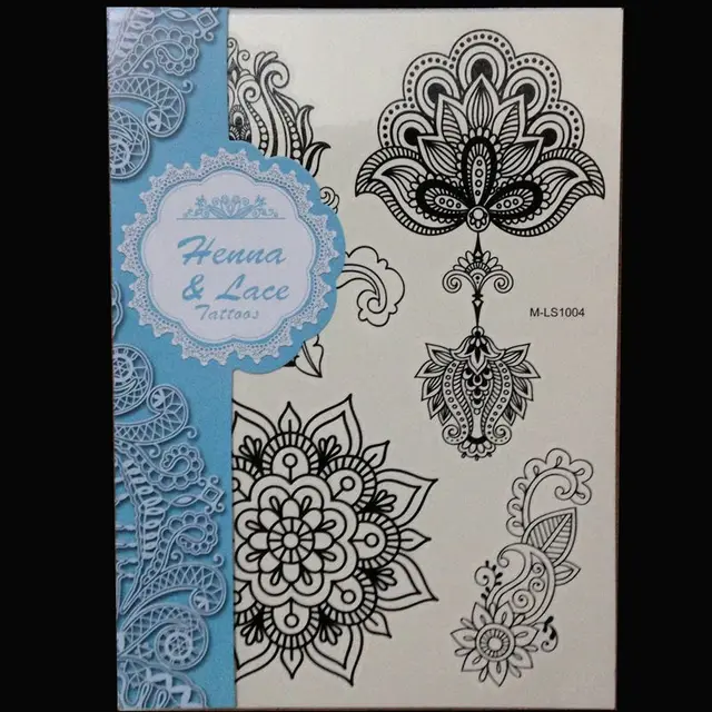 Mandala Henna Tattoos Temporary Black Henna Tattoos Sexy Body Tattoo Stickers Mandala Henna Tattoos Temporary Black Henna Tattoos Sexy Body Tattoo Stickers