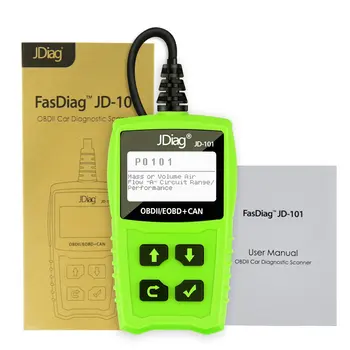 

JDiag 101 JD101 Car OBD Code Reader for OBDII/EOBD/CAN fault codes cleaner JDiag JD-101 OBDII diagnostic scanner