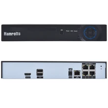 CCTV NVR 4CH H.265 POE NVR Max 4 K Выход для IEEE802.3af 48 V POE IP Камера Поддержка Обнаружение движения удаленный доступ xmeye облако