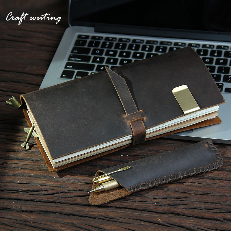 

craft handbook planner 100% Genuine Leather a5 a6 Tnotebook agenda sketchbook notebooks and journals life record Retro gifts