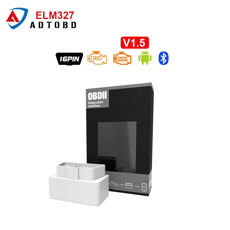 

Nice MINI ELM 327 V1.5 Version Bluetooth 2.0 OBD2 / OBDII ELM327 V 1.5 Code Scanner BT 16pin android Adapter
