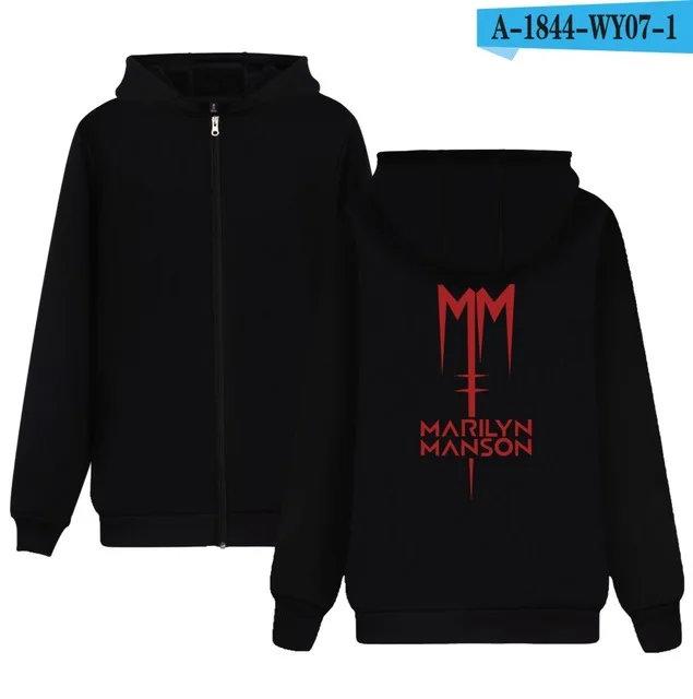 Marilyn Manson lamb of god Thicken Hoodie warm coat Sweatshirt Zipper Jacket