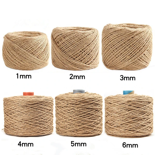 1-20mm Jute Rope Cords DIY Material High Quality Hand Rope Natural