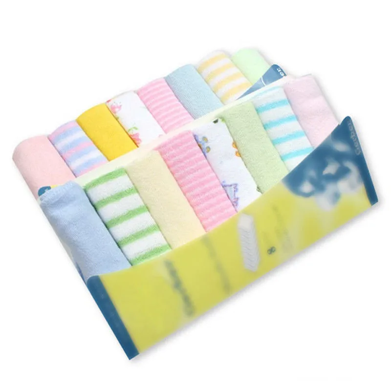 8 шт., новинка года, фирменное мягкое детское Хлопковое полотенце для новорожденных мальчиков и девочек, милое мягкое полотенце - Цвет: Многоцветный