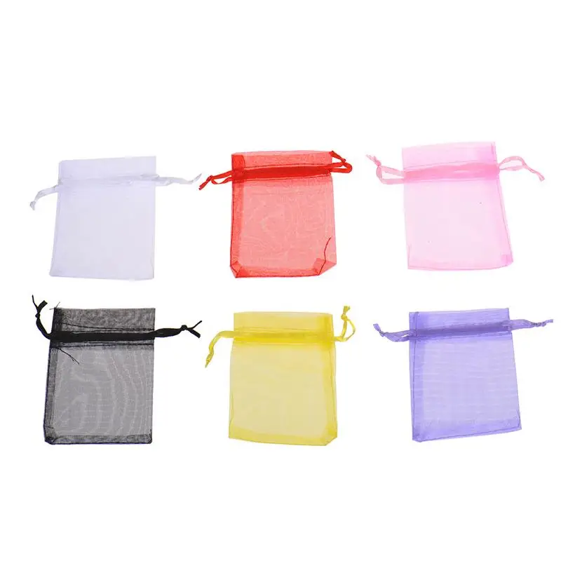 

Gift Bag 10Pcs/bag 7x9 cm Organza Bags Wedding Pouches Nice Selection Jewelry packaging Transparent Gauze Bag