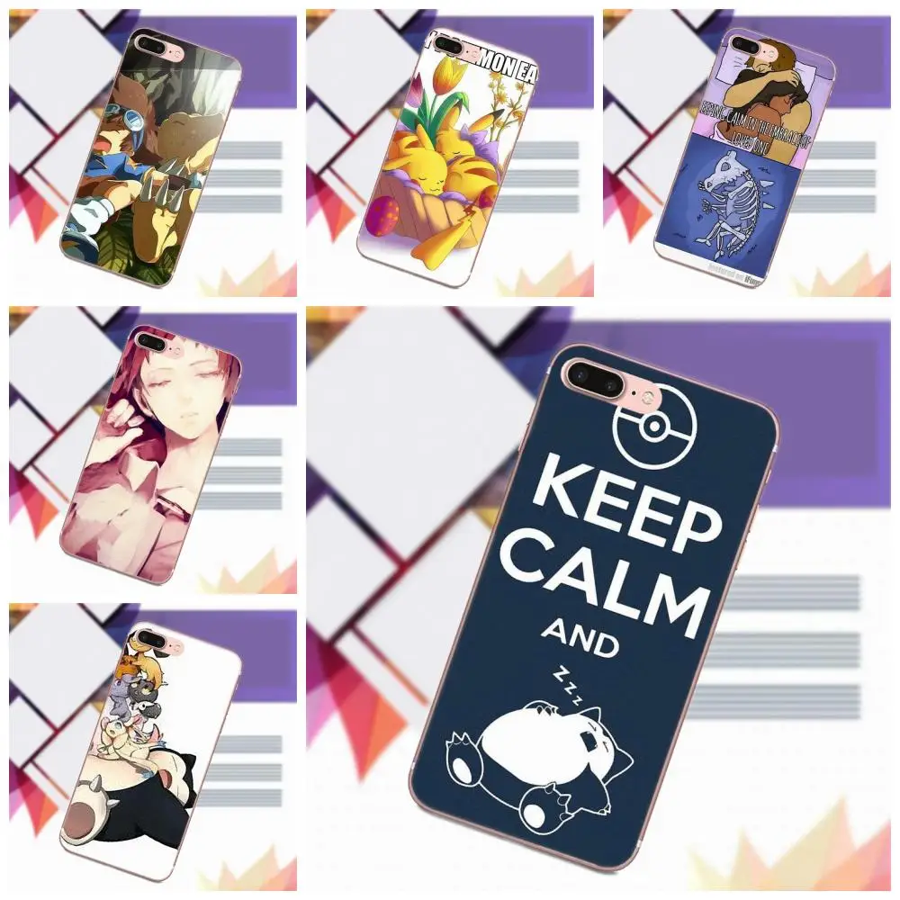 

Vvcqod Soft Cases For Galaxy Alpha Core Prime Note 4 5 8 S3 S4 S5 S6 S7 S8 S9 mini edge Plus Keep Calm And Sleep Pokemons Go