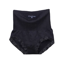 Women High Waist Panties Lace Solid Abdomen Female Underwear Breathable Seamless Briefs Culotte Woman Panties Thin