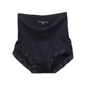 

Women High Waist Panties Lace Solid Abdomen Female Underwear Breathable Seamless Briefs Culotte Woman Panties Thin Waist