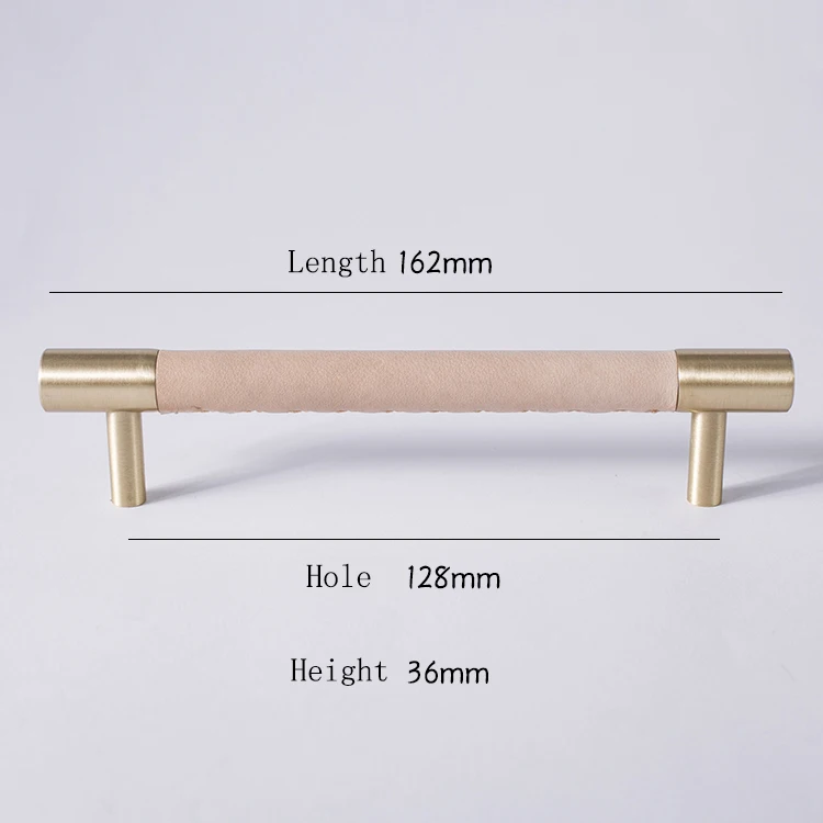 Handmade couro e latão alças, gaveta, maçanetas